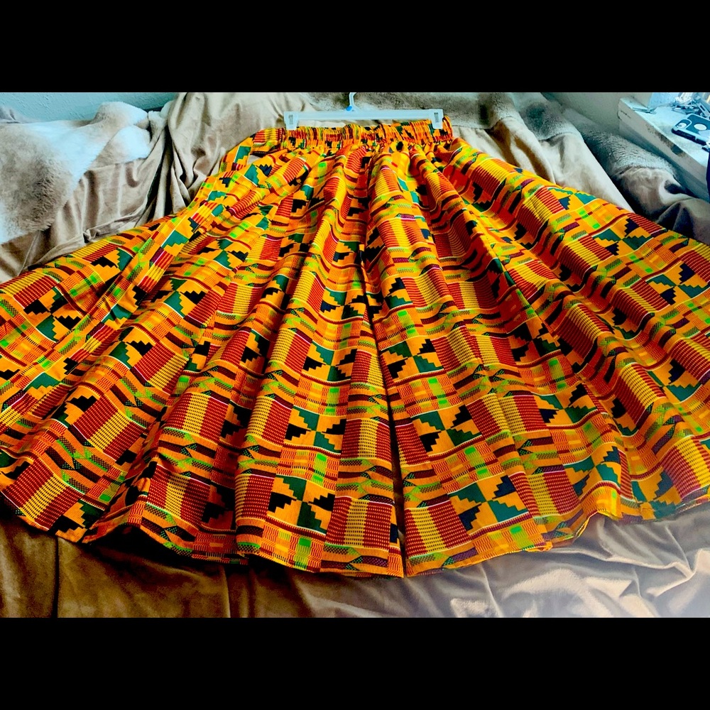 Fashionable African Kente print palazzo pants OS NWT